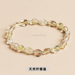 Natural crystal bead elastic bracelet for women