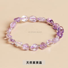 Natural crystal bead elastic bracelet for women