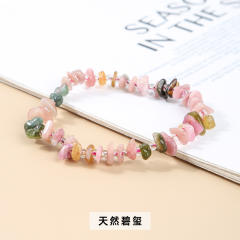 Natural crystal bead elastic bracelet for women