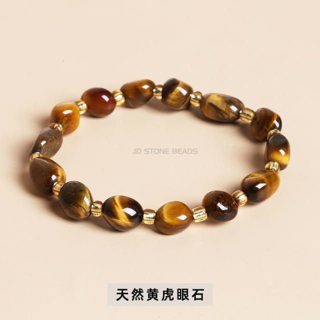 Natural crystal bead elastic bracelet for women