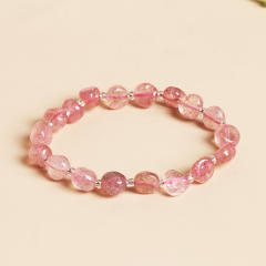 Natural crystal bead elastic bracelet for women