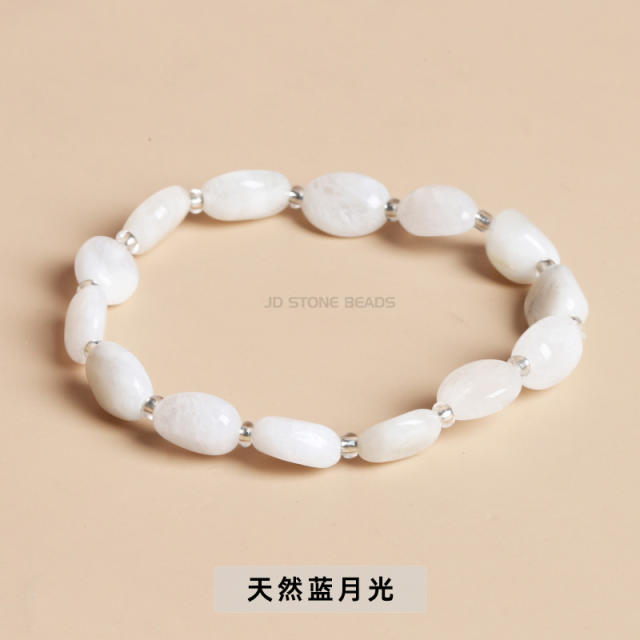 Natural crystal bead elastic bracelet for women