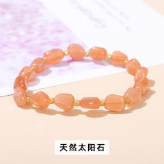 Natural crystal bead elastic bracelet for women