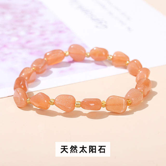 Natural crystal bead elastic bracelet for women