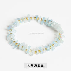 Natural crystal bead elastic bracelet for women