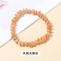 Natural crystal bead elastic bracelet for women