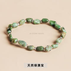 Natural crystal bead elastic bracelet for women