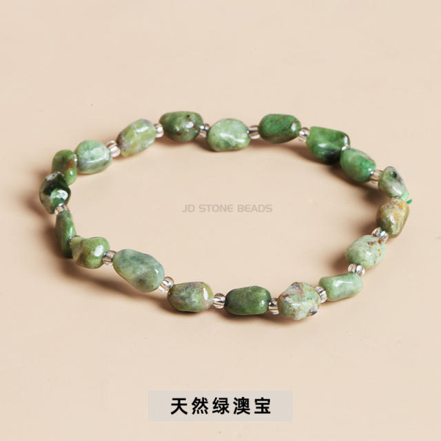Natural crystal bead elastic bracelet for women