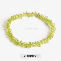 Natural crystal bead elastic bracelet for women