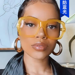 INS big frame anti blue light women reading glasses