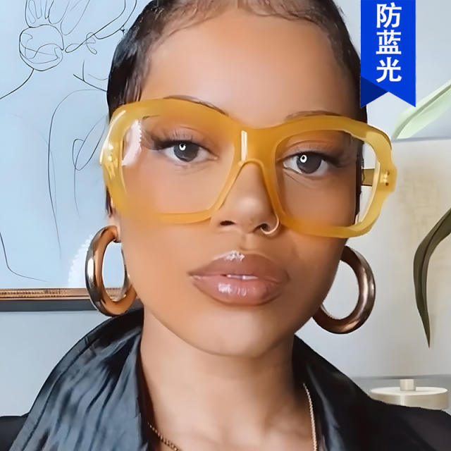 INS big frame anti blue light women reading glasses