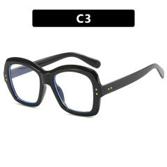 INS big frame anti blue light women reading glasses