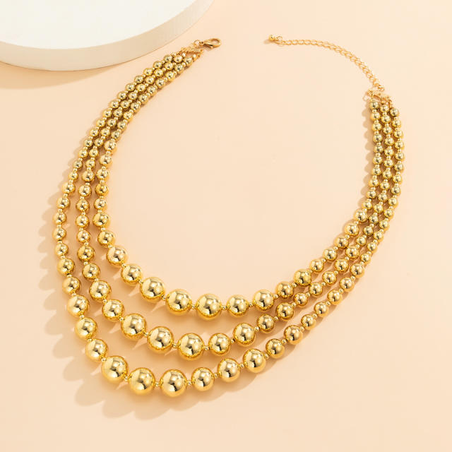 Chunky CCB ball bead women necklace earrings bracelet set