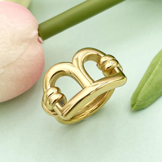 14KG personality letter B stainless steel rings