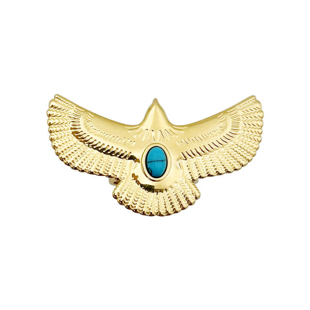 Personality animal series eagle design stainless steel finger rings