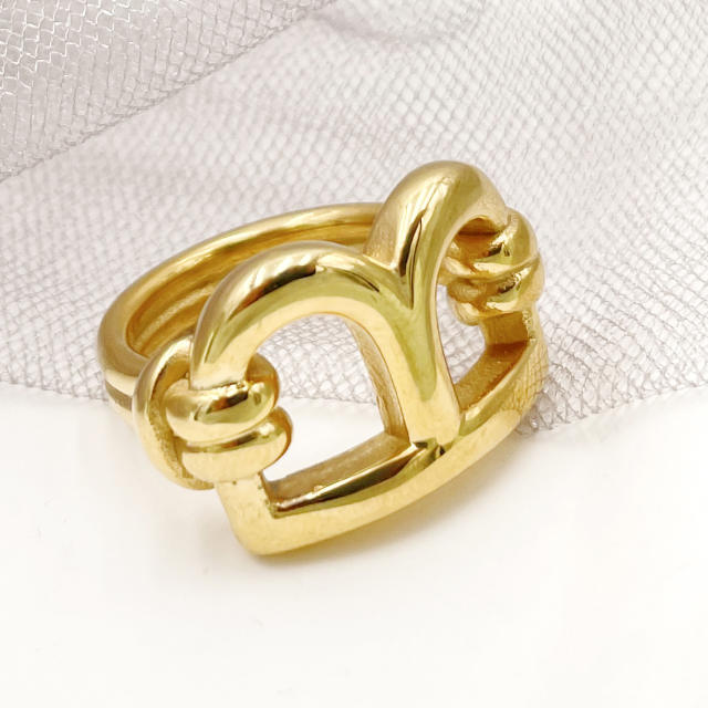 14KG personality letter B stainless steel rings