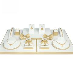 Gold white series jewery display tray stand