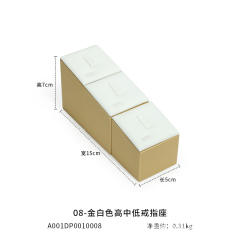 Gold white series jewery display tray stand