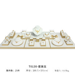 Gold white series jewery display tray stand