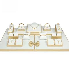 Gold white series jewery display tray stand