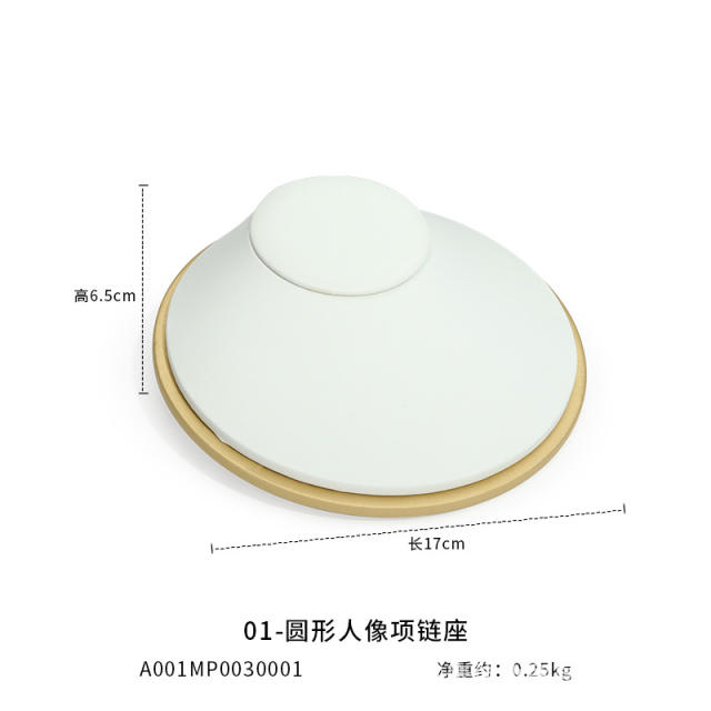 Gold white series jewery display tray stand