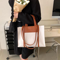 OL plain color high-capacity canvas tote bag