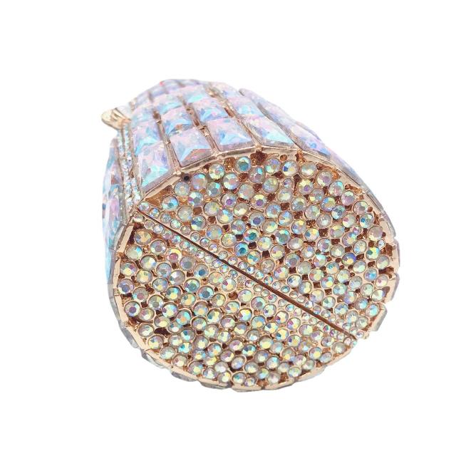 Luxury diamond lipstick women clutch bag evening bag