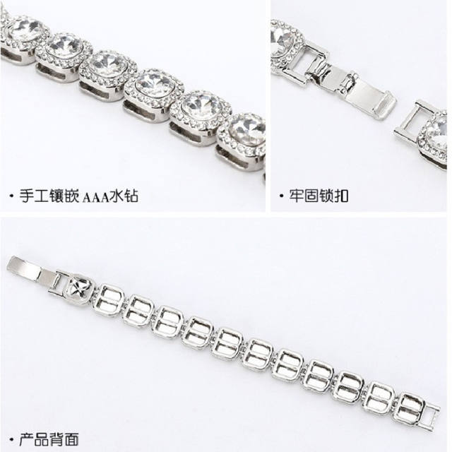 12mm HIPHOP colorful glass crystal diamond choker necklace bracelet for men