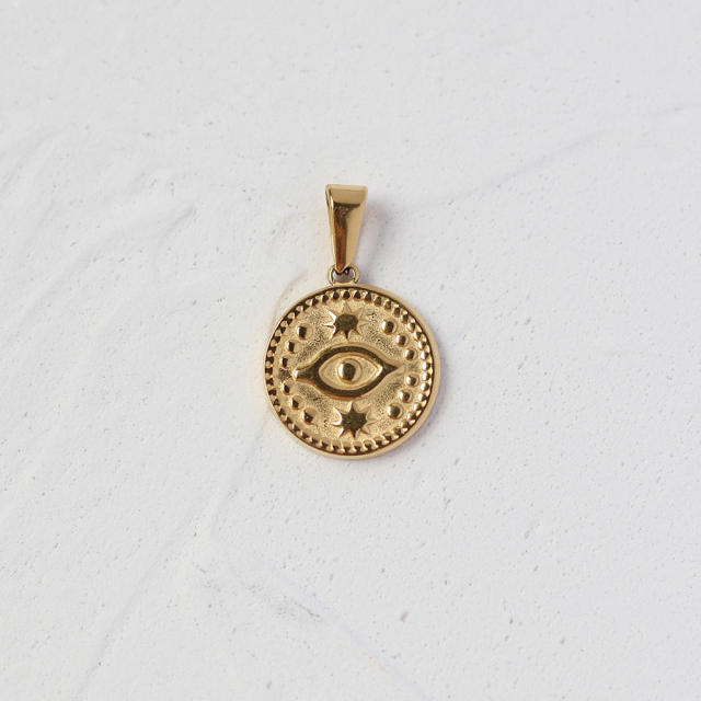 18KG easy match coin snake shell angel stainless steel pendant for diy necklace