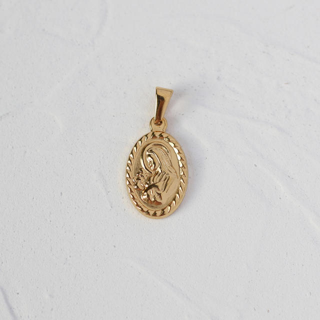18KG easy match coin snake shell angel stainless steel pendant for diy necklace