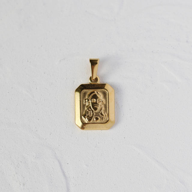 18KG easy match coin snake shell angel stainless steel pendant for diy necklace
