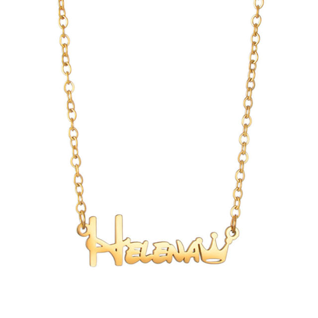 DIY custom name stainless steel necklace bracelet rings for kids