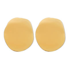 Chunky geometric shape mirror design alloy women earrings