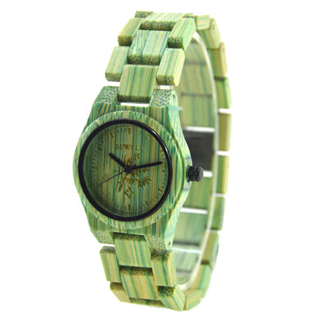 Personality colorful wooden material watches for women