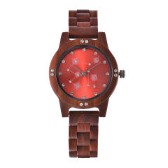 Delicate shiny starry sky wooden watches for women
