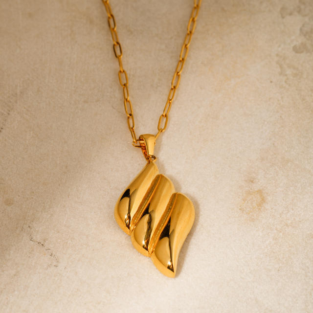 18KG concise pendant stainless steel necklace dainty necklace