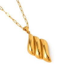 18KG concise pendant stainless steel necklace dainty necklace