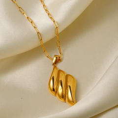 18KG concise pendant stainless steel necklace dainty necklace