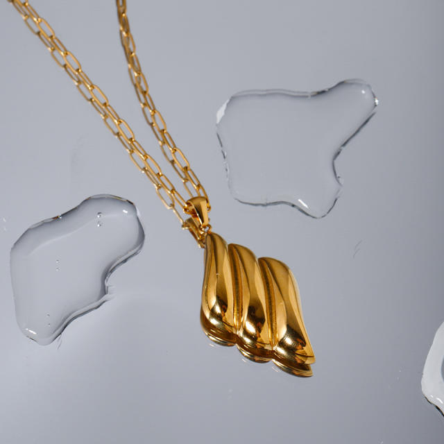 18KG concise pendant stainless steel necklace dainty necklace