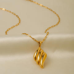 18KG concise pendant stainless steel necklace dainty necklace