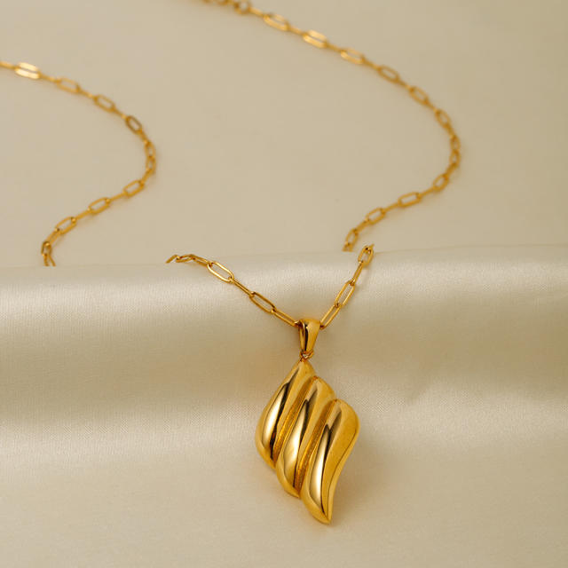 18KG concise pendant stainless steel necklace dainty necklace