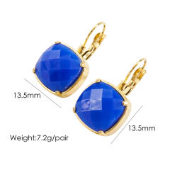 15KG natural stone stainless steel earrings