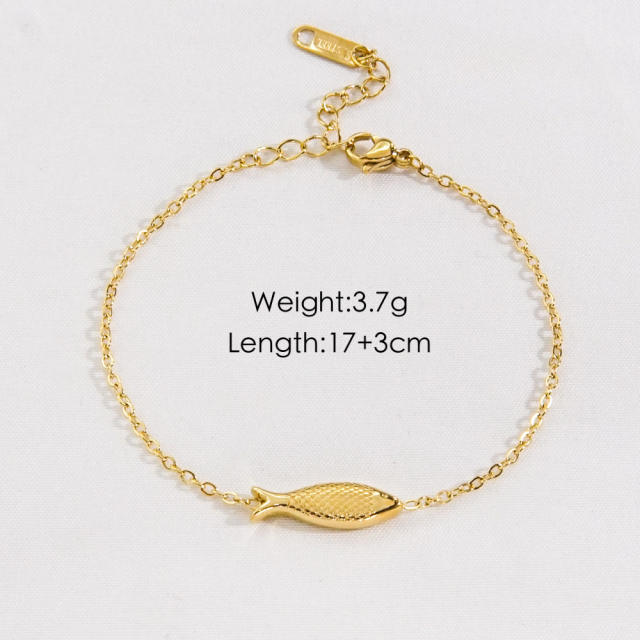 INS spring color enamel heart toggle chain stainless steel bracelet