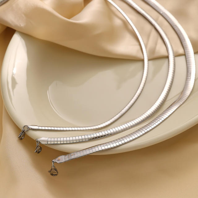 18KG chic stainless steel choker necklace for women