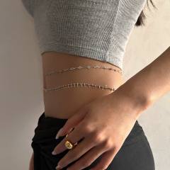18KG Personality stainless steel waist chain body chain