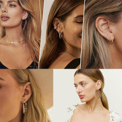 18KG hollow out big hoop stainless steel earrings