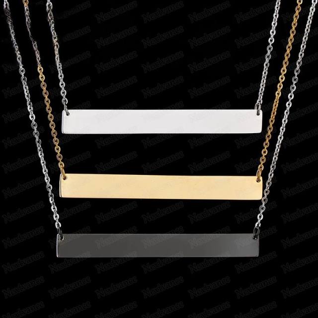 Hot sale concise bar necklace stainless steel necklace
