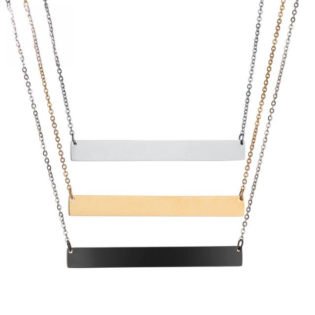 Hot sale concise bar necklace stainless steel necklace