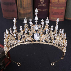 Occident fashion baroque colorful cubic zircon purple hair crown
