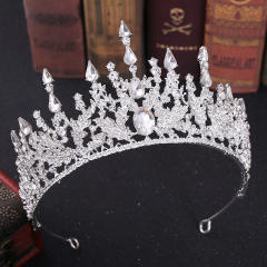 Occident fashion baroque colorful cubic zircon purple hair crown